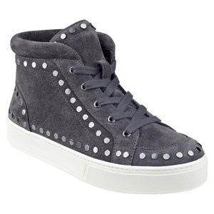 Marc Fisher Grey Suede High Top Sneaker